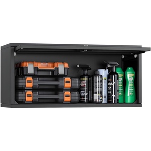 image:imageVEVOR Metal Storage Cabinet 120lbs Load Capacity per Shelf 20 Tall WallMounted PowderCoating Steel Garage Cabinet with Adjustable Shelf Press to Close amp Open Door Perfect for Office Garage Tool3031 x 1201 x 1402 in