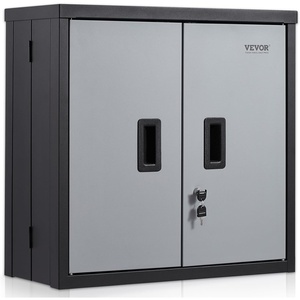 image:imageVEVOR Metal Storage Cabinet 120lbs Load Capacity per Shelf 20 Tall WallMounted PowderCoating Steel Garage Cabinet with Adjustable Shelf Press to Close amp Open Door Perfect for Office Garage ToolFoldable 26