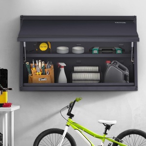 image:imageVEVOR Metal Storage Cabinet 120lbs Load Capacity per Shelf 20 Tall WallMounted PowderCoating Steel Garage Cabinet with Adjustable Shelf Press to Close amp Open Door Perfect for Office Garage ToolFlip up 20