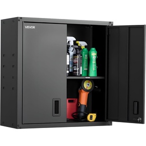 image:imageVEVOR Metal Storage Cabinet 120lbs Load Capacity per Shelf 20 Tall WallMounted PowderCoating Steel Garage Cabinet with Adjustable Shelf Press to Close amp Open Door Perfect for Office Garage Tool30 x 122 x 30 in