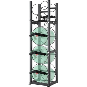 image:imageVEVOR Refrigerant Tank Rack with 3 x 3050lb Bottle Tanks Cylinder Tank Rack 1464x1397x4606 in Refrigerant Cylinder Rack Gas Cylinder Racks and Holders for Freon Gases Oxygen Nitrogen1299 x 1279 x 4712