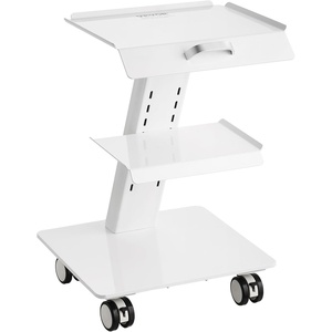 image:imageVEVOR Trolley Cart with Swivel Wheels 3Layer Mobile Esthetician Cart Steel Metal Rolling Tray for Lab Clinic Beauty and Salon 220 lbs Weight Capacity3Layer without Socket