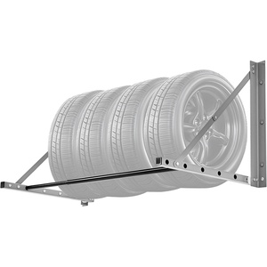 image:imageVEVOR Wall Mounted Folding Tire Rack 32  48 Adjustable Tire Rack Q235 HeavyDuty Steel Tire Storage Rack for R14R20 inch Standard Tires Max 300lbs Load Capacity for Garage Workshop Repair Shop