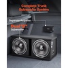 image:imageVEVOR 12 Powered Subwoofer with Builtin Amplifier 490W Peak Deep Bass Output Slim Enclosed Car Audio Subwoofer SpaceSaving Design Fits Truck SUV Trunk Complete Stereo System2400W Peak