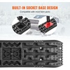 image:imageVEVOR 7 TON Traction Boards with TPR Material Recovery Boards for Offroad VehiclesCarsPickupsSUVsRVs Pair Tire Traction Mats on Snow Sand Mud and Loose Terrain Storage Bags Short BlackBLACK41