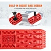 image:imageVEVOR 7 TON Traction Boards with TPR Material Recovery Boards for Offroad VehiclesCarsPickupsSUVsRVs Pair Tire Traction Mats on Snow Sand Mud and Loose Terrain Storage Bags Short BlackRED41