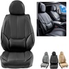 image:imageVEVOR Seat Covers Universal Car Seat Covers Full Set Seats Front and Rear Seat 13pcs Faux Leather Seat Cover Full Enclosed Design Detachable Headrest and Airbag Compatible for Most Car SUV TruckBlack