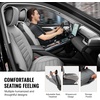 image:imageVEVOR Seat Covers Universal Car Seat Covers Full Set Seats Front and Rear Seat 13pcs Faux Leather Seat Cover Full Enclosed Design Detachable Headrest and Airbag Compatible for Most Car SUV TruckGray