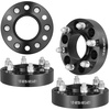 image:imageVEVOR Wheel Spacers 2 6x55 Wheel Adapters 6 Lug Forged Spacer 781 mm Bore Hubcentric M14 x15 Studs Spacers Fit for 19842018 Chevrolet GMC and Cadillac 4 PCS Black15