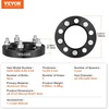 image:imageVEVOR Wheel Spacers 2 6x55 Wheel Adapters 6 Lug Forged Spacer 781 mm Bore Hubcentric M14 x15 Studs Spacers Fit for 19842018 Chevrolet GMC and Cadillac 4 PCS Black1