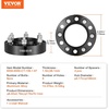 image:imageVEVOR Wheel Spacers 2 6x55 Wheel Adapters 6 Lug Forged Spacer 781 mm Bore Hubcentric M14 x15 Studs Spacers Fit for 19842018 Chevrolet GMC and Cadillac 4 PCS Black15