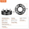 image:imageVEVOR Wheel Spacers 2 6x55 Wheel Adapters 6 Lug Forged Spacer 781 mm Bore Hubcentric M14 x15 Studs Spacers Fit for 19842018 Chevrolet GMC and Cadillac 4 PCS Black2
