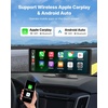 image:imageVEVOR Wireless Car Stereo 10Inch HD Portable Radio Touch Screen Compatible with Apple CarPlay and Android Auto CarPlay Screen for Car with Voice Control Mirror Link Bluetooth GPS Navigation