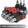 image:imageVevor 3 Spool Hydraulic Control Valve 11GPM Hydraulic Directional Control Valve Double Acting Hydraulic Valve for Tractors Loaders Tanks Black  Industrial amp Scientific