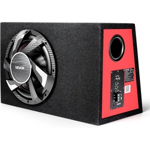 image:imageVEVOR 12 Powered Subwoofer with Builtin Amplifier 490W Peak Deep Bass Output Slim Enclosed Car Audio Subwoofer SpaceSaving Design Fits Truck SUV Trunk Complete Stereo System490W Peak