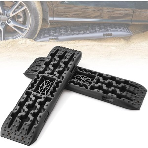 image:imageVEVOR 7 TON Traction Boards with TPR Material Recovery Boards for Offroad VehiclesCarsPickupsSUVsRVs Pair Tire Traction Mats on Snow Sand Mud and Loose Terrain Storage Bags Short BlackBLACK41