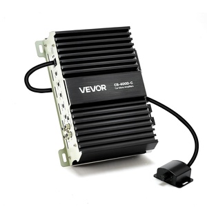 image:imageVEVOR Monoblock Car Amplifier 400W RMS MAX 124 Ohm Stable 1Channel Class D Car Audio Amplifier with Remote Subwoofer Level Control Low Pass Filter Bass Boost amp Phase Shift Volume Controller400W