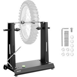 image:imageVEVOR Motorcycle Wheel Balancer Tire Balancer amp Truing Stand for Hollow amp Solid Axle Wheels HeavyDuty Design with Adjustable Cones and Truing Pointer for Sport and Dirt BikesHollow  Solid Axle