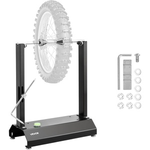 image:imageVEVOR Motorcycle Wheel Balancer Tire Balancer amp Truing Stand for Hollow amp Solid Axle Wheels HeavyDuty Design with Adjustable Cones and Truing Pointer for Sport and Dirt BikesHollow Axle