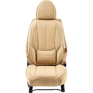 image:imageVEVOR Seat Covers Universal Car Seat Covers Full Set Seats Front and Rear Seat 13pcs Faux Leather Seat Cover Full Enclosed Design Detachable Headrest and Airbag Compatible for Most Car SUV TruckBeige