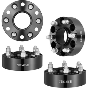 image:imageVEVOR Wheel Spacers 2 6x55 Wheel Adapters 6 Lug Forged Spacer 781 mm Bore Hubcentric M14 x15 Studs Spacers Fit for 19842018 Chevrolet GMC and Cadillac 4 PCS Black2