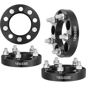 image:imageVEVOR Wheel Spacers 2 6x55 Wheel Adapters 6 Lug Forged Spacer 781 mm Bore Hubcentric M14 x15 Studs Spacers Fit for 19842018 Chevrolet GMC and Cadillac 4 PCS Black1