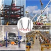 image:imageHappybuy 10FT Chain Sling 516 Inch X 10 FT Engine Lift Chain G80 Alloy Steel Engine Chain Hoist Lifts 3 Ton with 4 Leg Grab Hooks Used in Mining Machinery Ports Building10FT