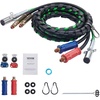image:imageVEVOR 12FT Semi Truck Air Lines Kit 3in1 Air Hoses amp ABS Power Line for Semi Truck Trailer Tractor 7Way Plug Electrical Cord Cable and Rubber Air Lines Hose Assembly Kit with Hook amp Teflon Tapewith Glad Hands