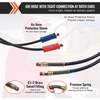 image:imageVEVOR 12FT Semi Truck Air Lines Kit 3in1 Air Hoses amp ABS Power Line for Semi Truck Trailer Tractor 7Way Plug Electrical Cord Cable and Rubber Air Lines Hose Assembly Kit with Hook amp Teflon TapeNo Glad Hands