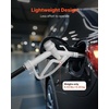 image:imageVEVOR 15 Inch Barb Automatic Fuel Nozzle with Swivel Max Flow Rate 37 GPM Auto Shut Off Diesel Gas Pump Nozzle with 3Speed Trigger Lock amp 15 Inch OD40 mm Spout for Gasoline Diesel KeroseneWhite