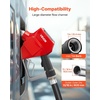 image:imageVEVOR 15 Inch Barb Automatic Fuel Nozzle with Swivel Max Flow Rate 37 GPM Auto Shut Off Diesel Gas Pump Nozzle with 3Speed Trigger Lock amp 15 Inch OD40 mm Spout for Gasoline Diesel KeroseneRed