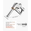 image:imageVEVOR 15 Inch Barb Automatic Fuel Nozzle with Swivel Max Flow Rate 37 GPM Auto Shut Off Diesel Gas Pump Nozzle with 3Speed Trigger Lock amp 15 Inch OD40 mm Spout for Gasoline Diesel KeroseneSilver