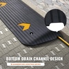 image:imageVEVOR 15 Rise Rubber Threshold Ramp 433 Wide Wheelchair Ramp oorway Natural Curb Ramp 33069Lbs Load Capacity NonSlip Textured Surface Rubber Curb Ramp for Wheelchair and Scooter