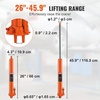 image:imageVEVOR 8Ton Hydraulic Long Ram Jack Engine Hoist Cylinder with Air Pump amp Single Piston Clevis Base Cylinder for Engine Lifts GarageShop Cranes Mechanical amp Farm ApplicationsOrange