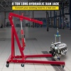 image:imageVEVOR 8Ton Hydraulic Long Ram Jack Engine Hoist Cylinder with Air Pump amp Single Piston Clevis Base Cylinder for Engine Lifts GarageShop Cranes Mechanical amp Farm ApplicationsRed