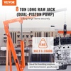 image:imageVEVOR 8Ton Hydraulic Long Ram Jack Engine Hoist Cylinder with Air Pump amp Single Piston Clevis Base Cylinder for Engine Lifts GarageShop Cranes Mechanical amp Farm ApplicationsOrange