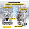image:imageVEVOR AirOperated Double Diaphragm Pump 12 in Inlet amp Outlet Stainless Steel Body 88 GPM amp Max 120PSI PTFE Diaphragm Pneumatic Transfer Pump for Petroleum Diesel Oil amp Low Viscosity Fluids