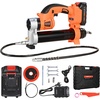image:imageVEVOR Cordless Grease Gun 8000 PSI Max Pressure 20V Electric Grease Gun with 20 Ah Battery amp LED Light 30inch Long Hose amp Carrying Case Variable Speed Triggers Vehicles or Machines Greasing
