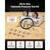 image:imageVEVOR Digital Hydraulic Pressure Gauge 010000 PSI 0700 Bar Hydraulic Pressure Sensor Manometer Tester with 14 inch NPT Base Entry for Excavator Construction Machinery Stainless Steel HousingOrange