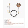 image:imageVEVOR Digital Hydraulic Pressure Gauge 010000 PSI 0700 Bar Hydraulic Pressure Sensor Manometer Tester with 14 inch NPT Base Entry for Excavator Construction Machinery Stainless Steel HousingOrange