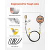 image:imageVEVOR Digital Hydraulic Pressure Gauge 010000 PSI 0700 Bar Hydraulic Pressure Sensor Manometer Tester with 14 inch NPT Base Entry for Excavator Construction Machinery Stainless Steel HousingOrange