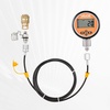 image:imageVEVOR Digital Hydraulic Pressure Gauge 010000 PSI 0700 Bar Hydraulic Pressure Sensor Manometer Tester with 14 inch NPT Base Entry for Excavator Construction Machinery Stainless Steel HousingOrange