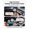 image:imageVEVOR Engine Cylinder Compression Tester Kit 0700 PSI Pressure Gauge amp 0100 PSI Leak Gauge Automotive Leak Down Tester Kit with 4 Adapters Pressure Check amp Leakage Rate Test on Cars Motorcycles