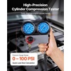 image:imageVEVOR Engine Cylinder Compression Tester Kit Pressure Gauge Range of 0100 PSI Automotive Leak Down Tester Kit with 4 Adapters amp Air Fittings Pressure Check amp Leakage Rate Test on Cars Motorcycles