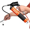 image:imageVEVOR Grease Gun 8000 PSI High Pressure Heavy Duty Pistol Grip Grease Gun Kit with 14 oz Capacity Includes 18Inch Flex Hose 1 Extension Rigid Pipe and 1 Sharp Type Nozzle for Automotive MarineChevron