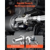 image:imageVEVOR Grease Gun 8000 PSI High Pressure Heavy Duty Pistol Grip Grease Gun Kit with 14 oz Capacity Includes 18Inch Flex Hose 1 Extension Rigid Pipe and 1 Sharp Type Nozzle for Automotive MarineGeometric