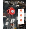 image:imageVEVOR Hand Chain Hoist 1 Ton 2200 lbs Capacity Manual Chain Block with Upgrade G70 Galvanized Chain 8 ft Lifting Height Heavy Duty Pulley Hoist for Garage Warehouse Automotive Machinery RedRed 1T 8FT
