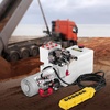image:imageVEVOR Hydraulic Power Unit 6 Quart 6 Way Hydraulic Pump Double Acting Hydraulic Power Unit 12V DC Dump Trailer Car Remote with Plastic Oil Reservoir Plastic Double ActingDouble Acting