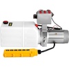 image:imageVEVOR Hydraulic Power Unit 6 Quart 6 Way Hydraulic Pump Double Acting Hydraulic Power Unit 12V DC Dump Trailer Car Remote with Plastic Oil Reservoir Plastic Double ActingDouble Acting