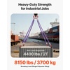 image:imageVEVOR Lifting Sling Straps 2Pcs TwoLeg Polyester Bridle Sling with Hooks 4400LB Capacity 5Ft Heavy Duty Rigging Strap Thickened amp WearResistant Webbing Slings for Engines Cranes Hoists Truck